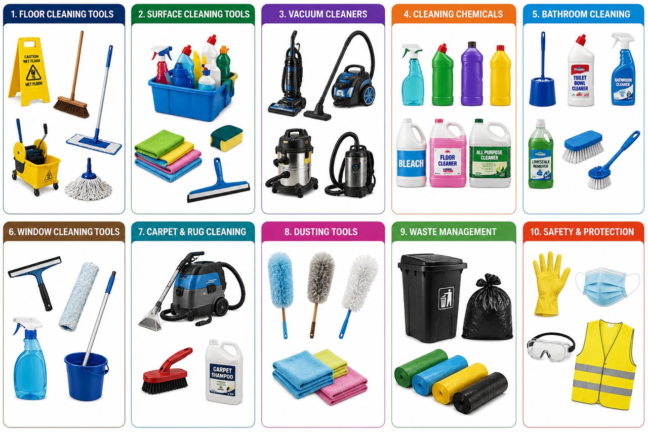 BLUELINE PRIME LTD cleaning products being prepared for a job in Doncaster